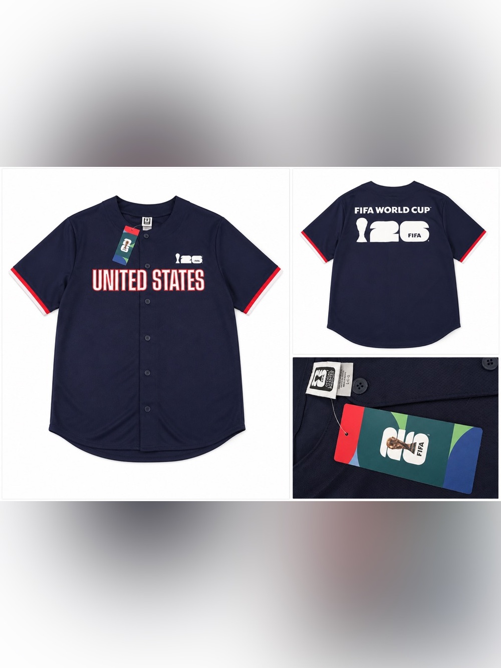 FIFA World Cup 2026 USA United States Baseball Jersey Men’s Large NWT Official